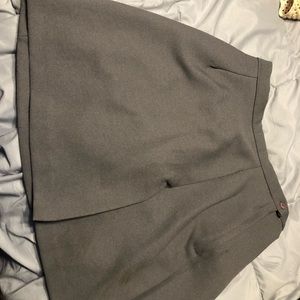 gray skirt with rip